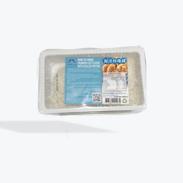 HYH CUTTLEFISH SCALLOP PATTIES元贝珍珠排300gx36pk/ctn