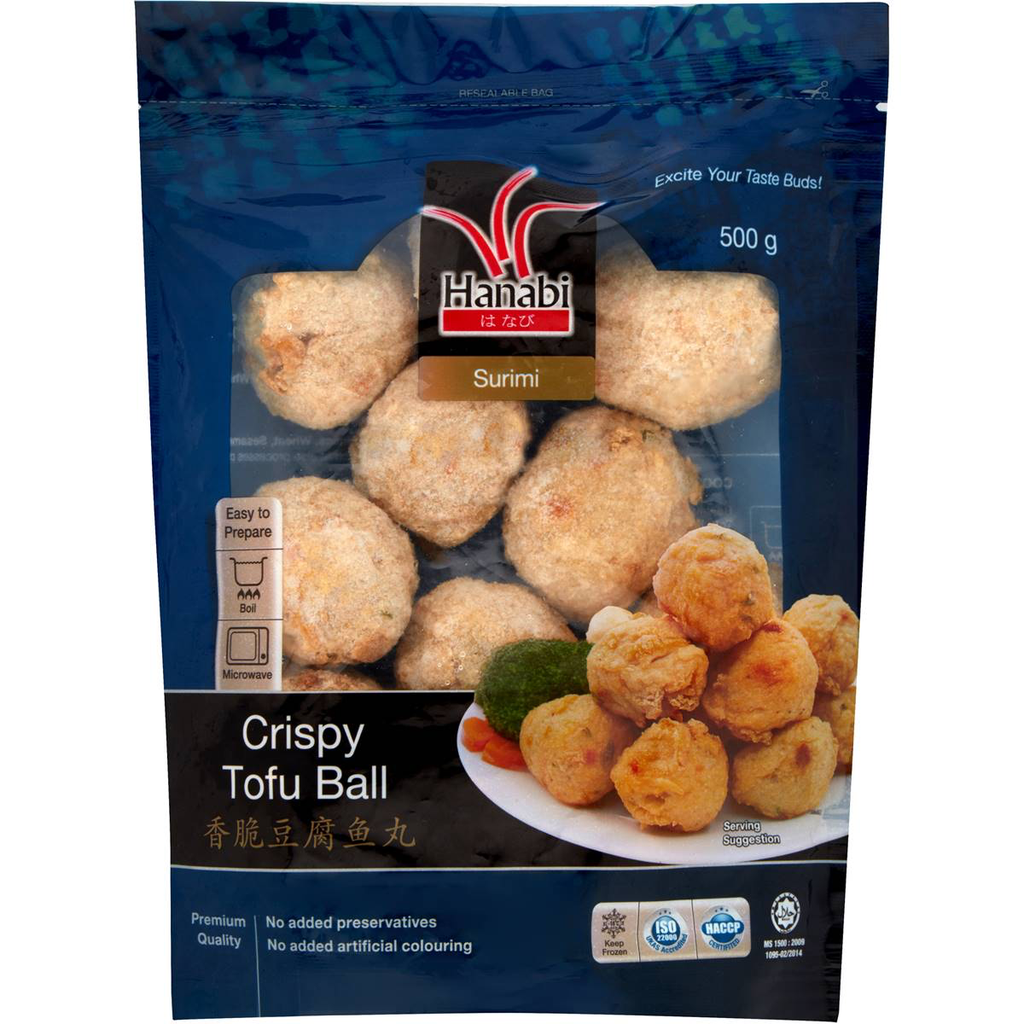 CRISPY TOFU BALL P/ESSEN 500g x 12pk/ctn