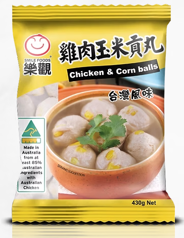 SMILE CHICKEN BALLS 430g x 15pk/ctn