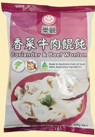 SMILE CORIANDER AND BEEF GYOZA 450g x 12pk/ctn