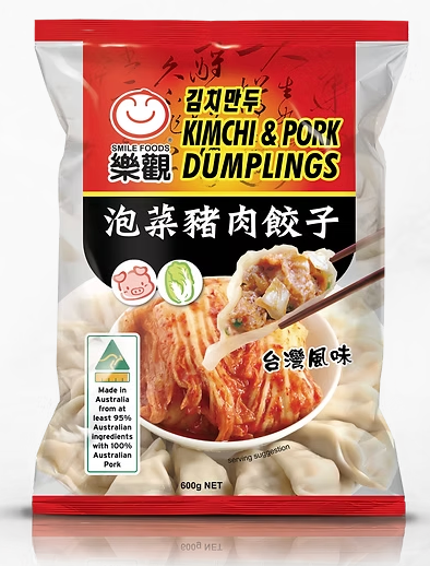 SMILE KIMCHI & PORK DUMPLING 550g x 12pk/ctn
