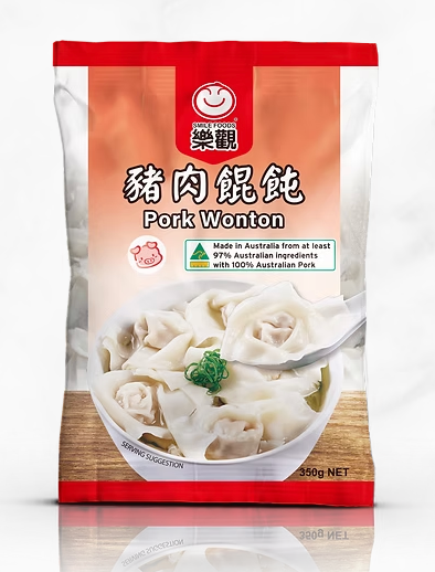 SMILE PORK WONTON 猪肉馄饨 350g x 12pk/ctn