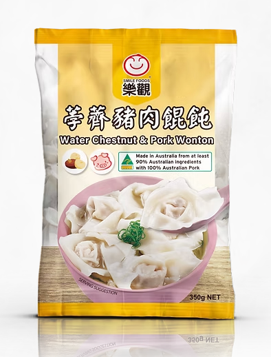 SMILE WATER CHESTNUT PORK WONTON 350g x 12pk/ctn