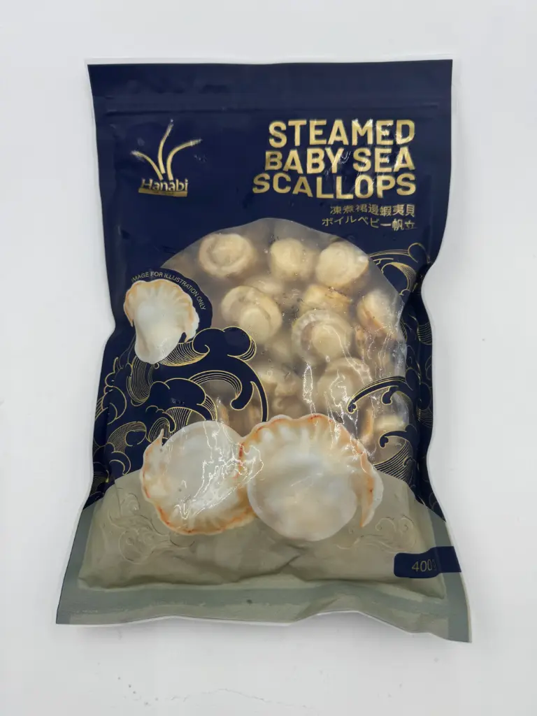 SCALLOP MEAT STEAMED HANABI 400g x 10pkt/ctn