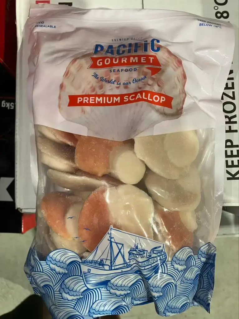SCALLOP ROE ON 30/40 VIET P/G 1kg x 10pk/ctn