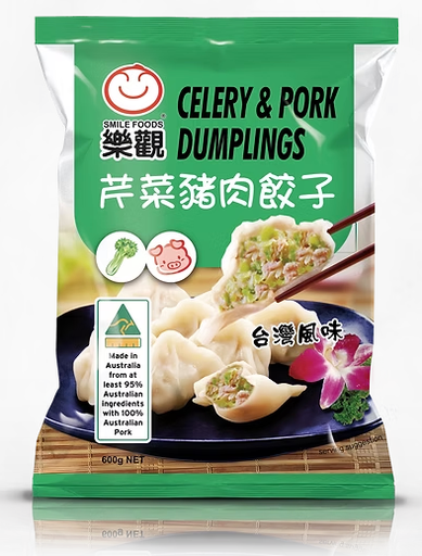 [SMICEPD] SMILE CELERY & PORK DUMPLING 600g x 12pk/ctn
