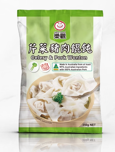 [SMICEPW] SMILE CELERY PORK WONTON 350g x 12pk/ctn
